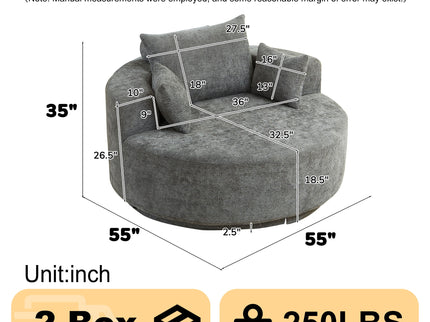 Single 360 Degree Swivel Chair For Living Room
