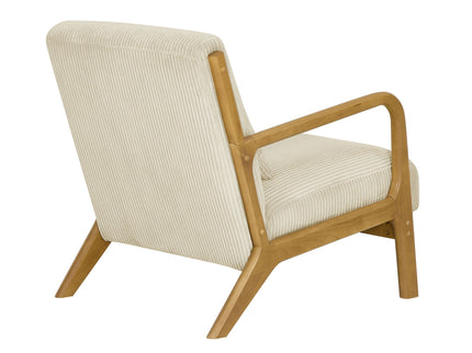 Upholstered Armchair With Back Support Pillow