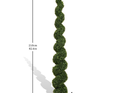 Artificial Outdoor UV Resistant Plastic Boxwood Topiary Spiral Tree