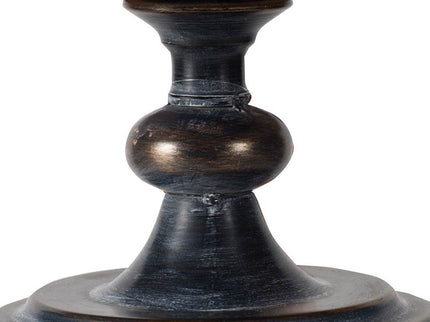 Wooden Display Stand With Beaded Trim - Black Brown