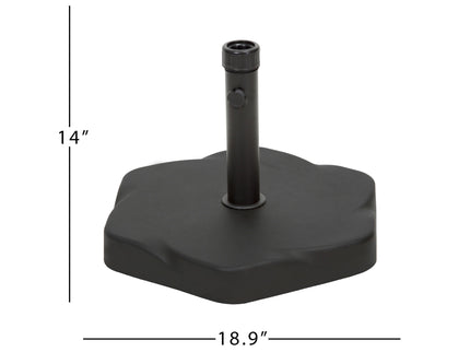 Umbrella Base With Hexagonal Shape - Black