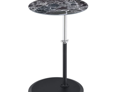 Orbit - 15.5" End Table With Height Adjustable Marble Textured Top