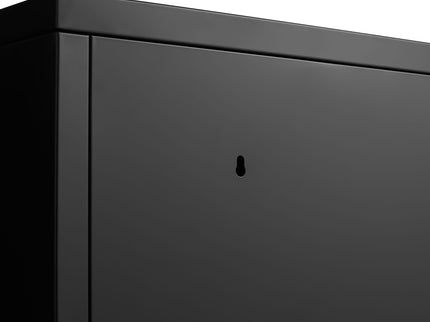 Modern Storage Cabinet With Adjustable Shelves, Magnetic Door Stopper