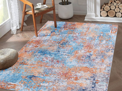 Maval - Abstract Washable Area Rug