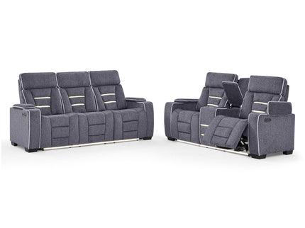 Austin - Recliner With Storage Arms - Gray