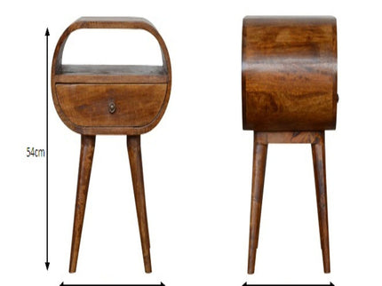 Circular Open Bedside Nightstand