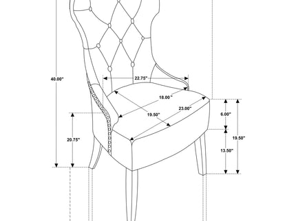 Extension Dining Table Set With Expandable Table With Upholstered Wingback Chairs