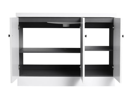 Contemporary Freestanding Bathroom Vanity With Resin Sink & Soft-Close Cabinet Doors