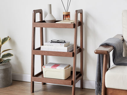 Premium Storage Organizer, 3-Tier Beech Shoe Rack For Entryway, Living Room - Walnut