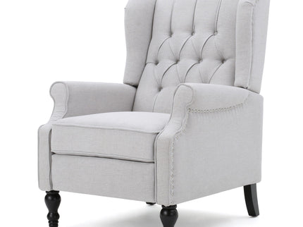 Armchair Recliner With Pushback Mechanism And Wingback Design