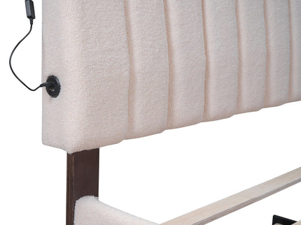 Upholstered Platform Bed With Trundle