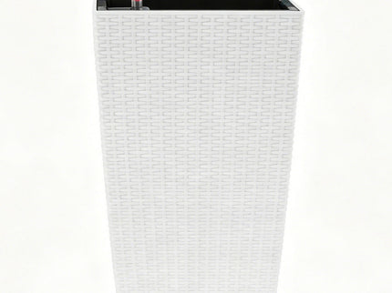 Square Large Planter With Automatic Watering System For Home And Garden (Set of 2) - White