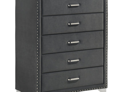 5 Drawer Bedroom Chest With Crystal Pulls