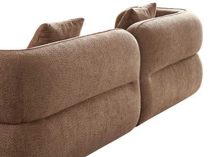Sectional Sofa With Durable Fabric, Solid Wood Frame, And High Density Sponge Fill