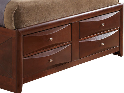 Modern Design Storage Bed With Bookcase Headboard