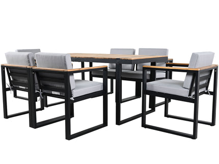 7 Pieces Outdoor Dining Set Patio Dining Table And Chair Set With And Removable Cushions For Patio