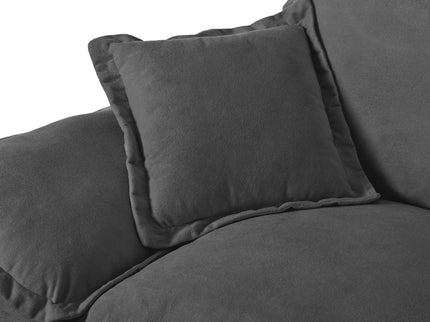 2 Seater Modular Loveseat With Curved Armrests