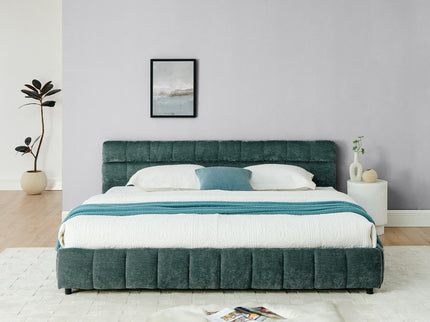 Modern Platform Bed Frame With Thick Fabric