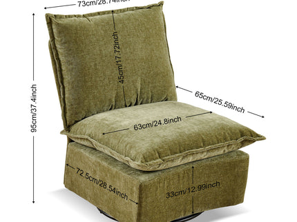 Detachable Single 360 Swivel Rocking Rocker, 360 Swivel Sofa Chair & Single Sofa Lounge, Comfortable Seating For Living Room & Bedroom Sofa 1 Piece