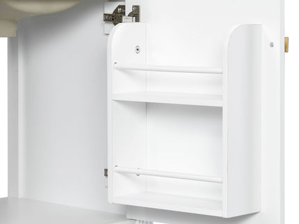 Freestanding Bathroom Vanity With Sink, Soft Closing Door, Drawer Storage - White