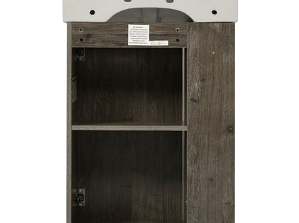 Bathroom Vanity With Sink, Freestanding Wood Grain Cabinet With Storage