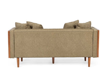 Retro Modern Loveseat With Button Tufted Upholstery