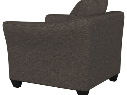 Paige - Flared Arm Chair - Charcoal Gray