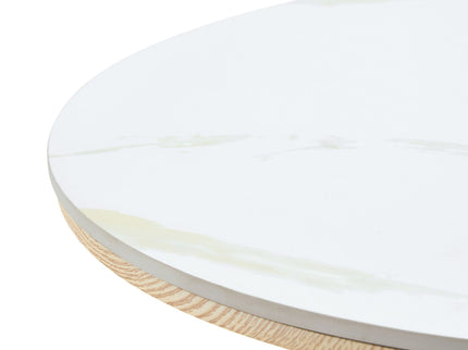 Circular Bar Table - White / Silver