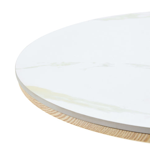 Circular Bar Table - White / Silver