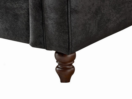 Chesterfield Loveseat, High Tech Fabric Roll Armrest