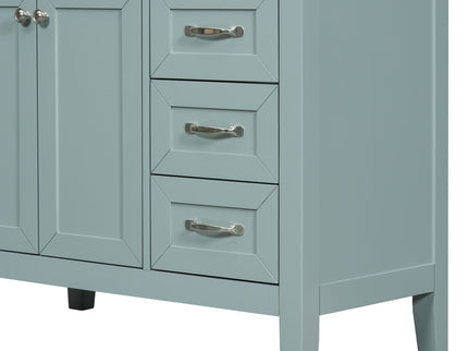 Modern Bathroom Vanity With Sink, Freestanding Design With Drawers And Doors