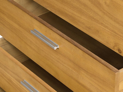5 Drawer Dresser - Natural Wood / Brown
