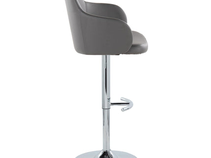 Boyne - Contemporary Adjustable Barstool With Swivel & Rounded T Footrest (Set of 2)