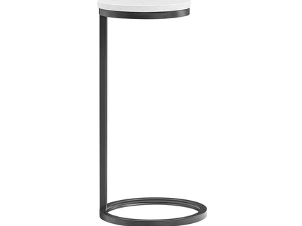 Cerro - Round Accent Table - Antique Bronze / White Marble