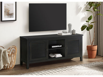 Sutter - 2 Door TV Stand With Mission Design - Dark Brown