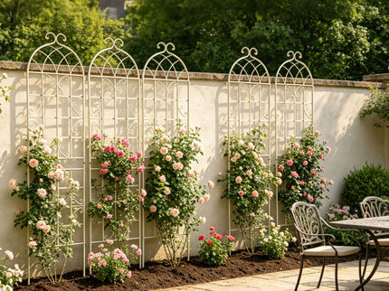 Metal Garden Rustproof Trellis For Climbing Plants Outdoor Flower Support