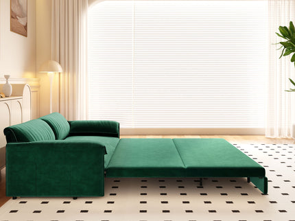 Queen Pull Out Sofa Bed, 3 In 1 Convertible Sleeper Sofa With Side Storage