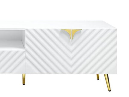 Gaines - High Gloss TV Stand - White