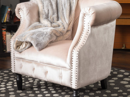 Celestialis - Upholstered Club Chair With Tub Design And Rolled Recessed Armrests