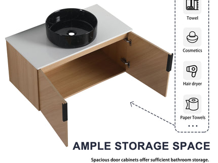 Wall Mounted Bathroom Vanity & Art Sink
