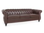 Dark Brown / Faux Leather