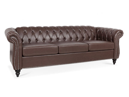 Rolled Arm Chesterfield 3 Seater Sofa