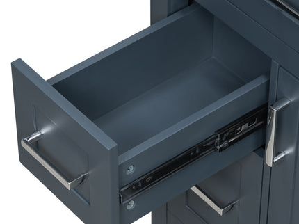 Modern Bathroom Vanity With Sink, Flip Drawer & 2 Drawers, Soft Close Hinges, Adjustable Shelf