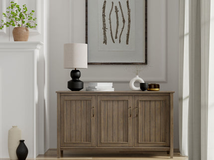 Lev - Wide Storage Cabinet - Smoky Brown