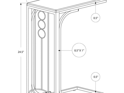 Elegant Accent Table, C - Shaped, Transitional