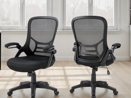 Office Chair With Adjustable Height For Workspaces - Black