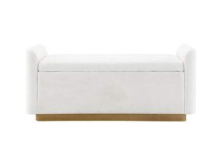 Upholstered Storage Bench With Safety Hinge