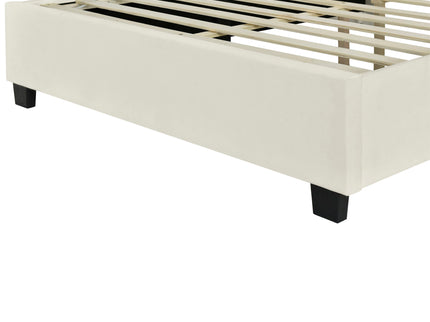 Upholstered Platform Bed With Big Headboard