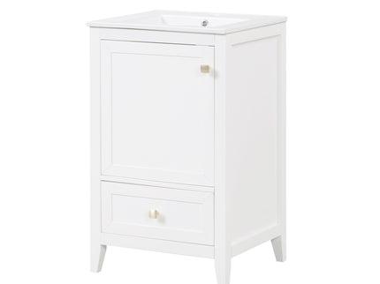 Bathroom Vanity With Sink, Soft Closing Cabinet Door, Storage Rack And Drawer