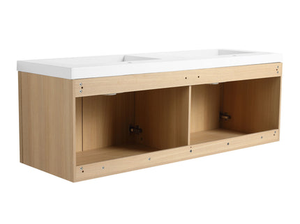 Wall-Mounted Bathroom Vanity With Resin Sink And Soft Closing Doors